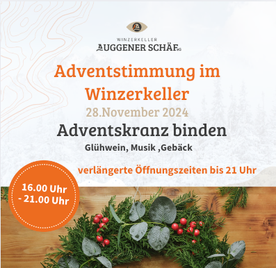 Adventsstimmung  im Winzerkeller Auggener Schäf